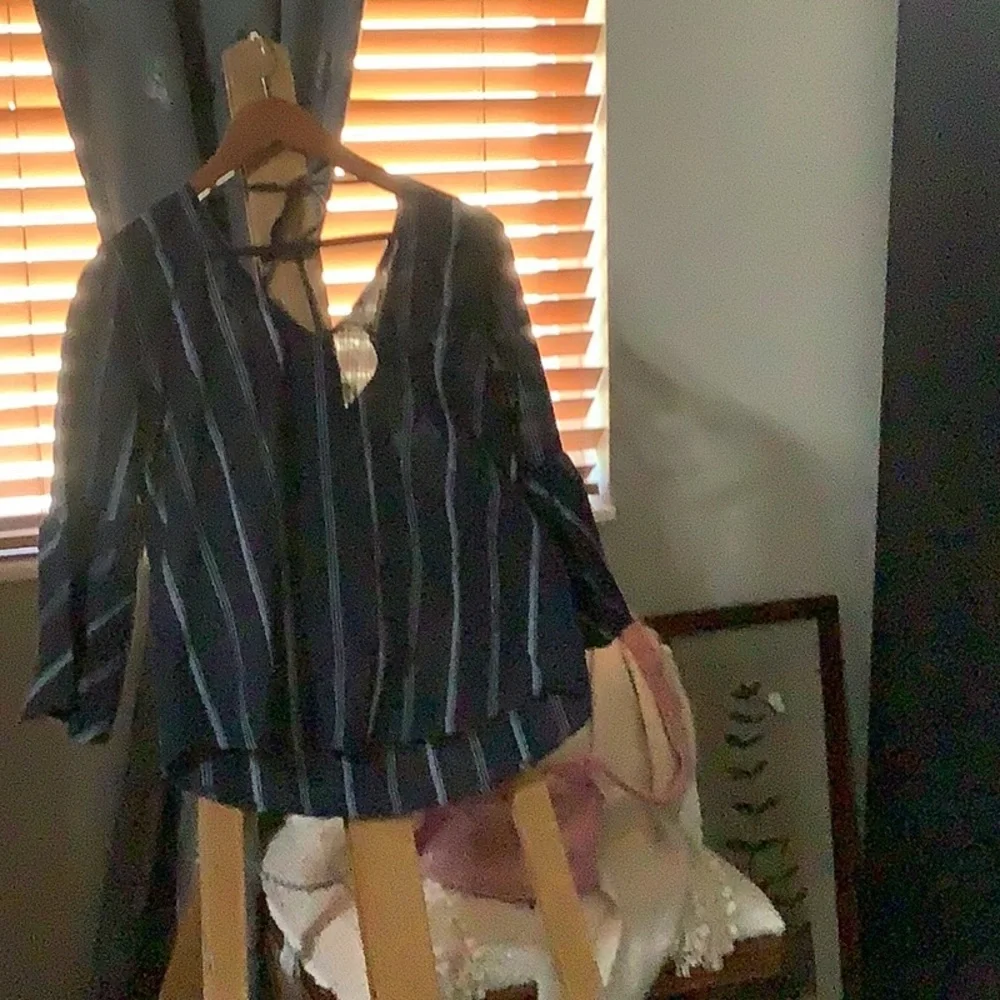 Tommy Hilfiger Dark Blue Striped Blouse - Picture 2 of 6